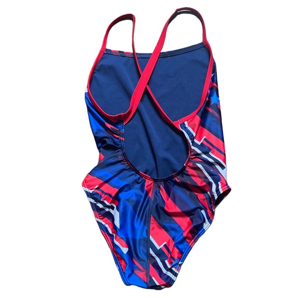 Speedo Pro LT Red White and Blue Relay Back One Piece 8/34 NWT - Picture 3 of 7